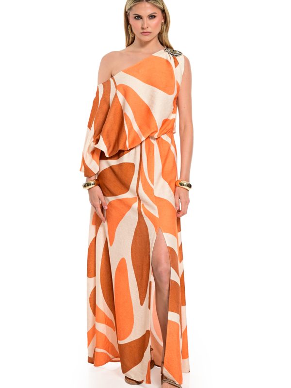 Orange Pattern Dress