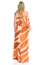Orange Pattern Dress - Image 3