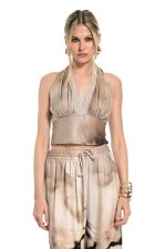Εμπριμέ Halter Τοπ Animal Print
